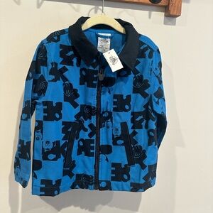 NWT Disney Mickey Mouse Jacket Denim Full Zip Kids Size 11-12 New Unisex